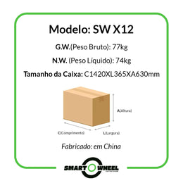 Moto Elétrica SMART WHEEL X12 Fosco Scooter Elétrico - Image 6