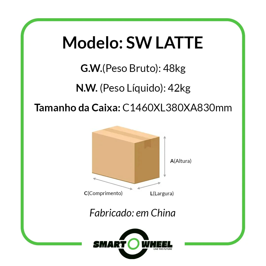 Moto Elétrica SMART WHEEL LATTE GOLDEN (CHUMBO) - Image 6